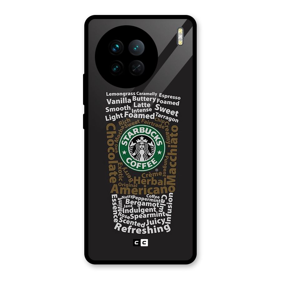 Glass StarBucks Glass Back Case for Vivo X90