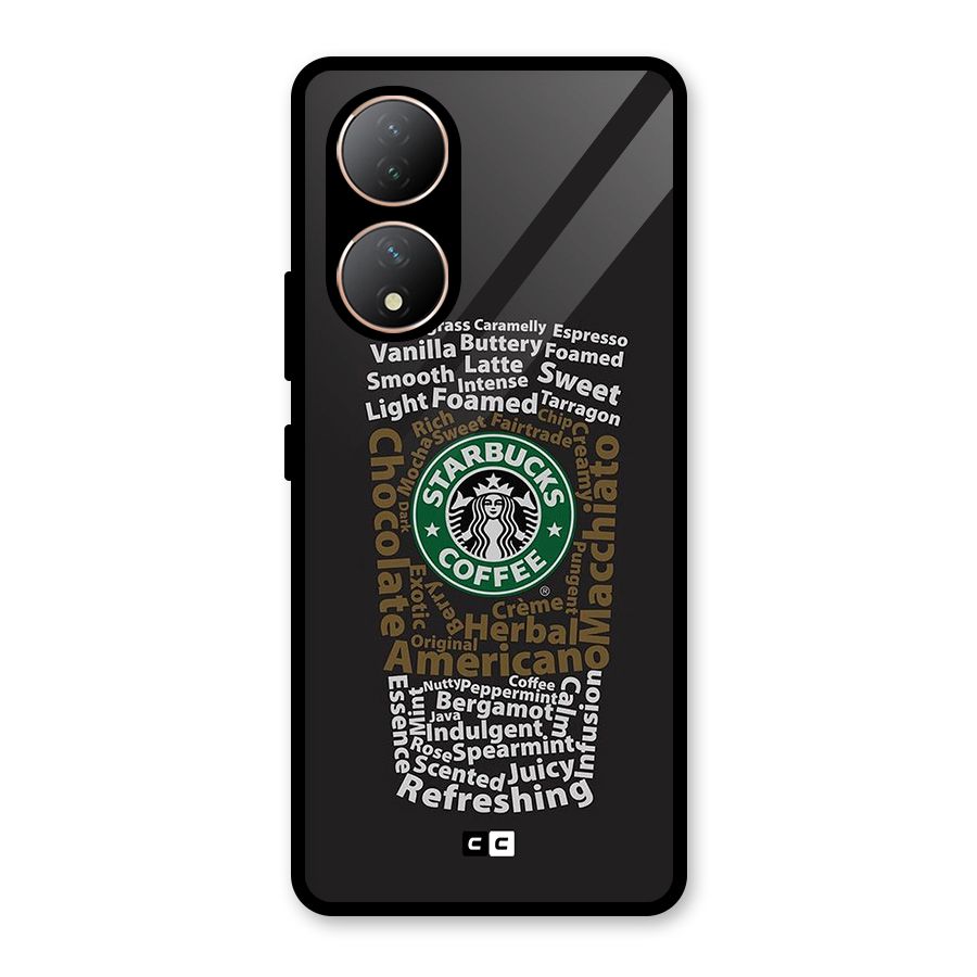 Glass StarBucks Glass Back Case for Vivo Y100A
