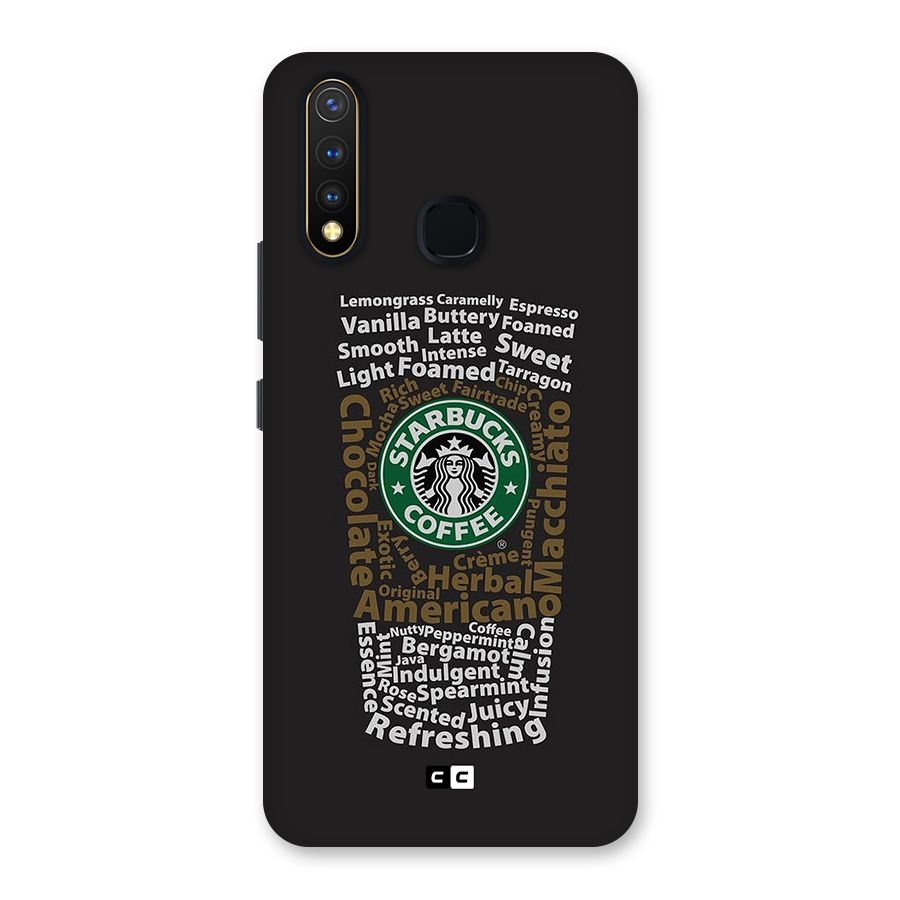 Glass StarBucks Back Case for Vivo Y19