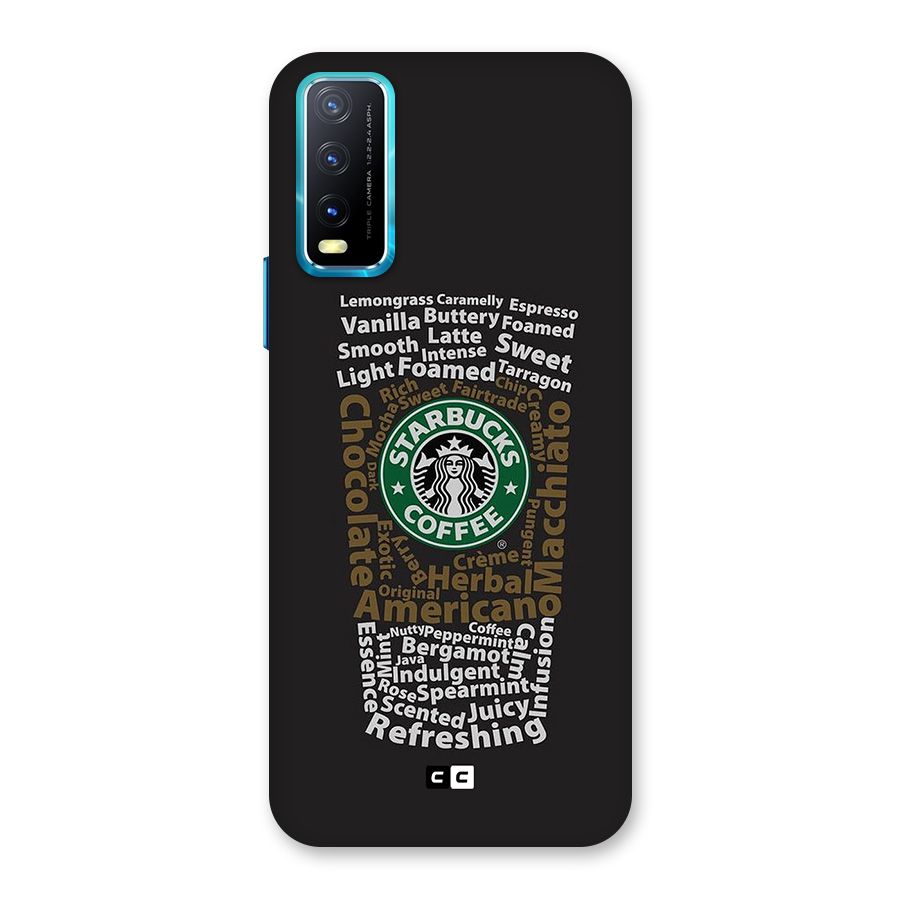 Glass StarBucks Back Case for Vivo Y20G