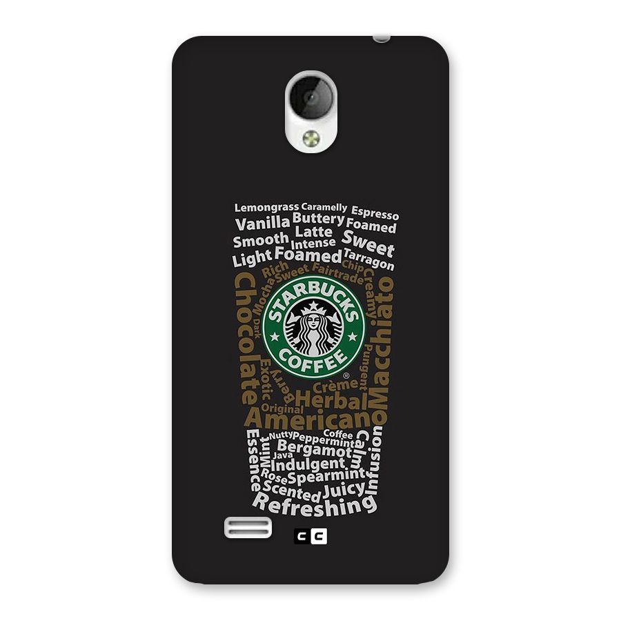 Glass StarBucks Back Case for Vivo Y21