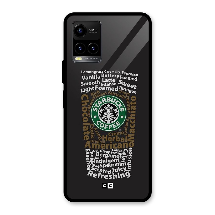Glass StarBucks Glass Back Case for Vivo Y21T