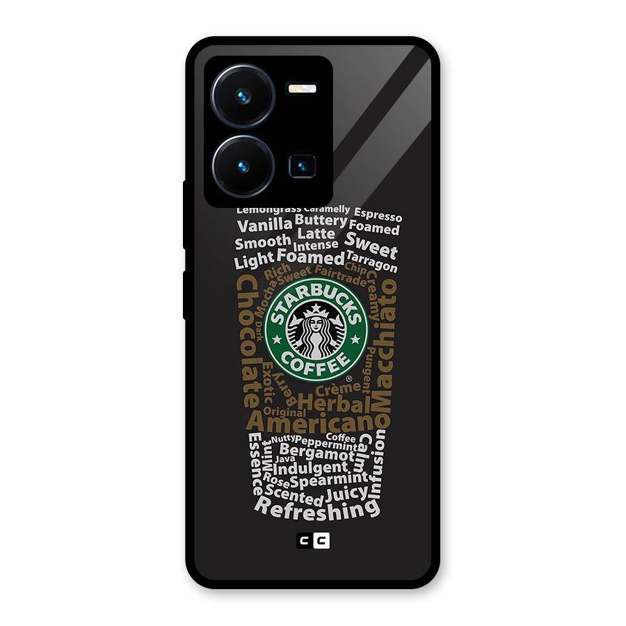 Glass StarBucks Glass Back Case for Vivo Y35