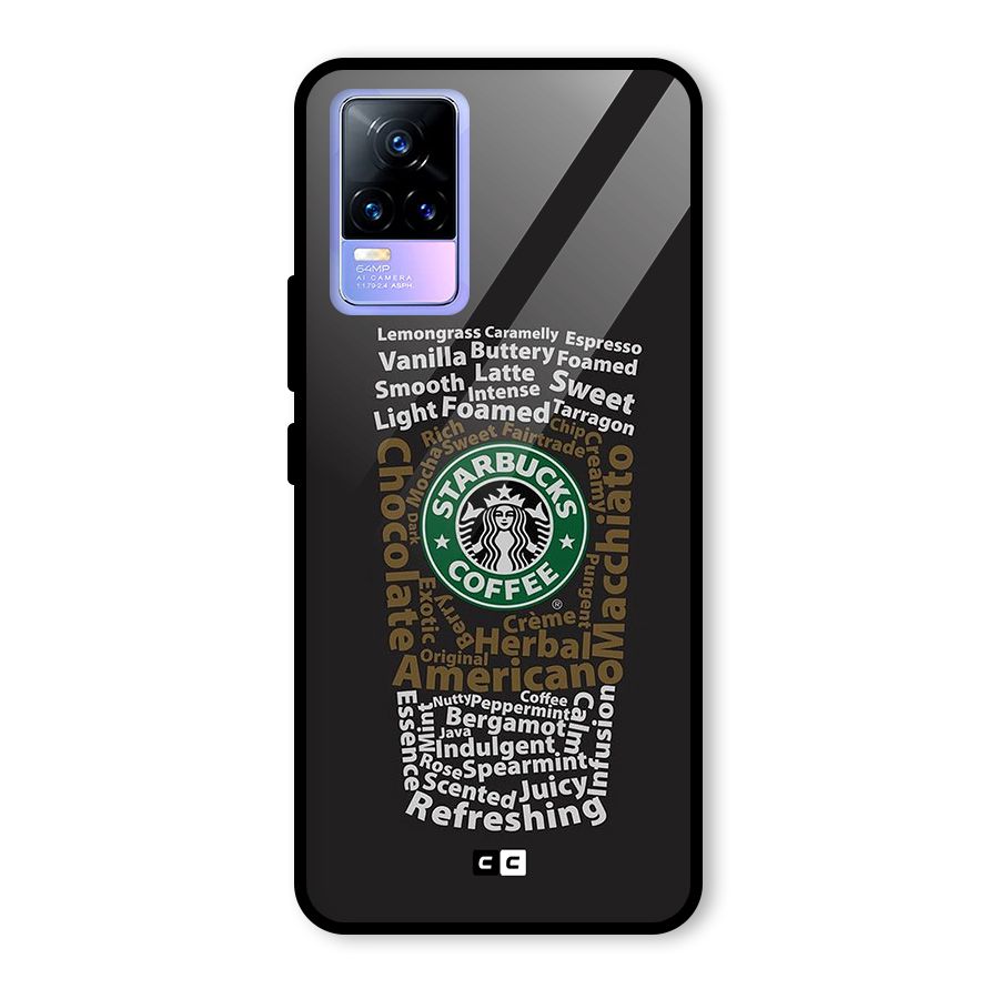 Glass StarBucks Glass Back Case for Vivo Y73