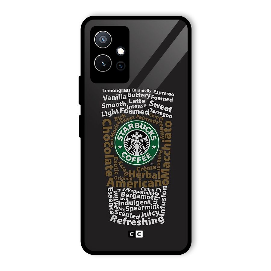 Glass StarBucks Glass Back Case for Vivo Y75 5G