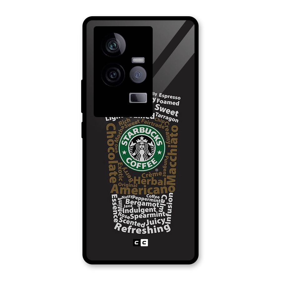 Glass StarBucks Glass Back Case for Vivo iQOO 11 5G