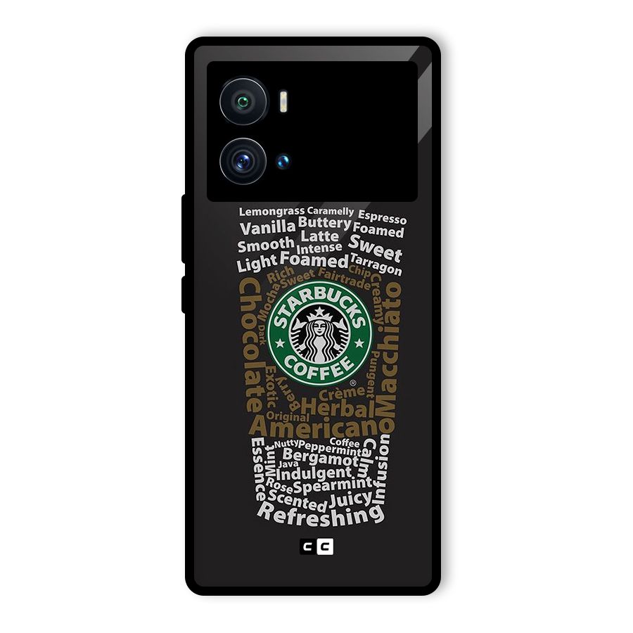 Glass StarBucks Glass Back Case for Vivo iQOO 9 Pro