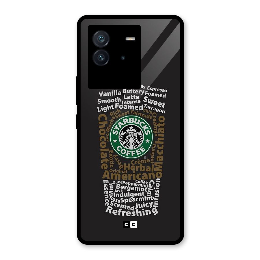 Glass StarBucks Glass Back Case for Vivo iQOO Neo 6 5G