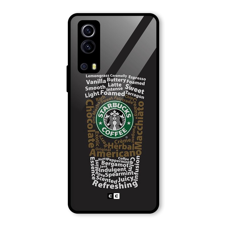 Glass StarBucks Glass Back Case for Vivo iQOO Z3