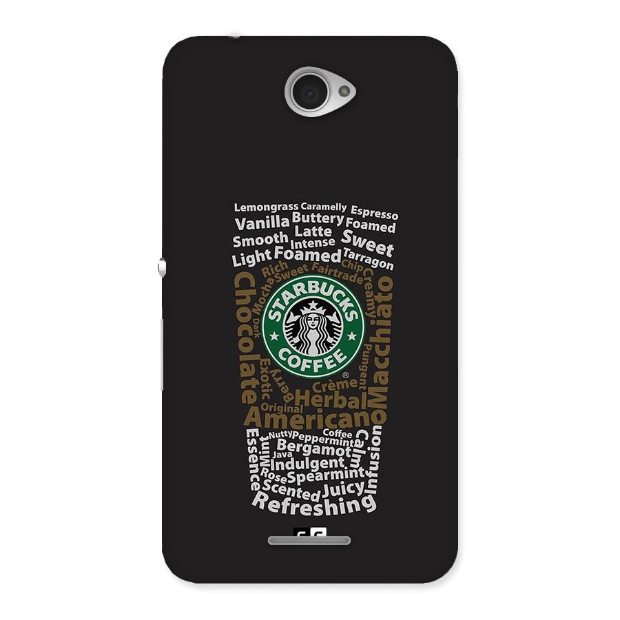 Glass StarBucks Back Case for Xperia E4