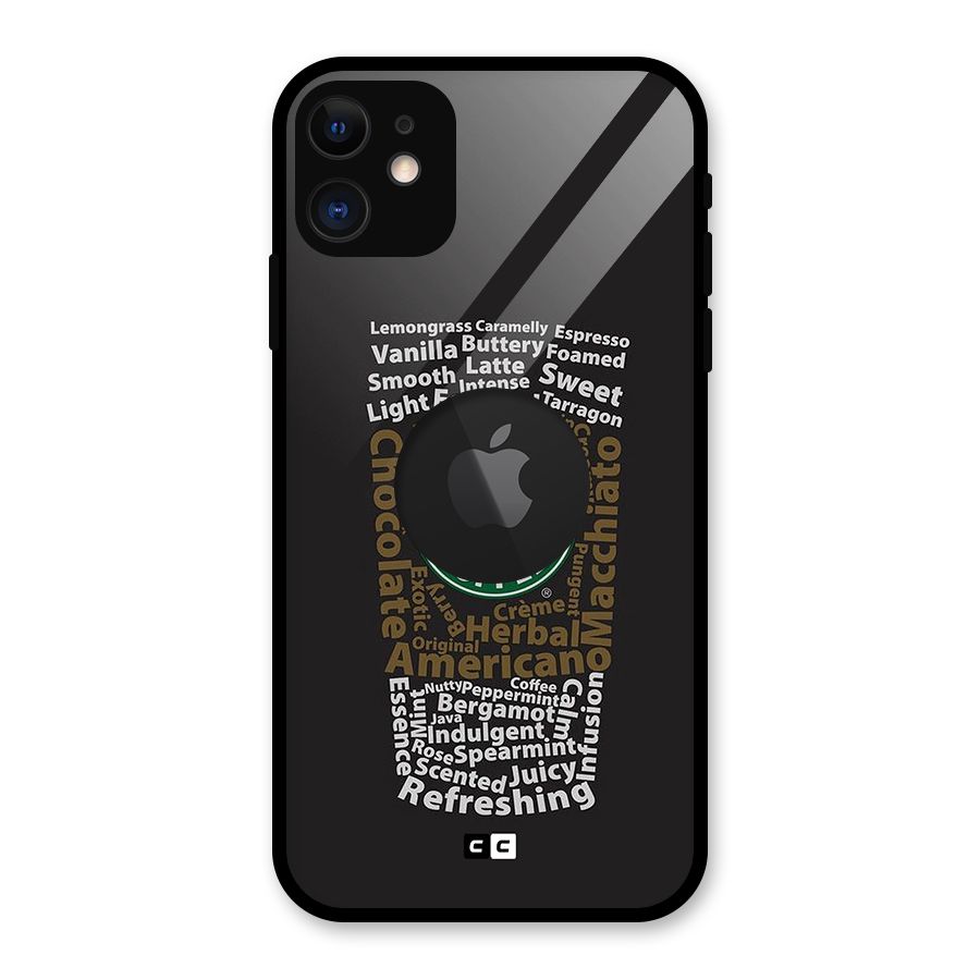 Glass StarBucks Glass Back Case for iPhone 11 Logo Cut