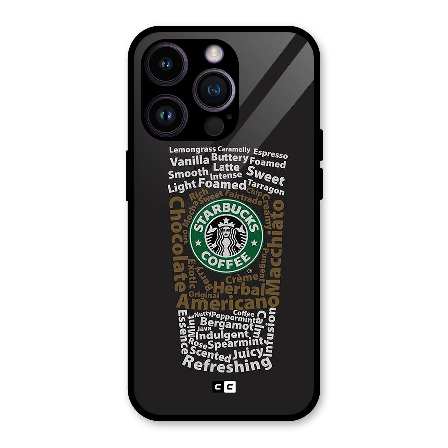 Glass StarBucks Glass Back Case for iPhone 14 Pro