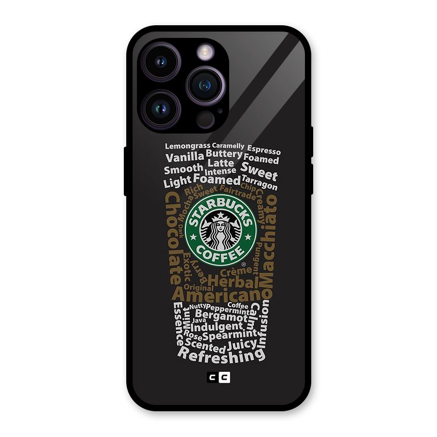Glass StarBucks Glass Back Case for iPhone 14 Pro Max