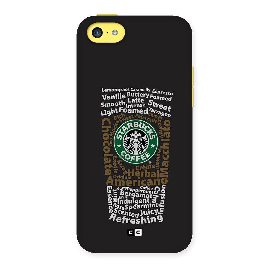 Glass StarBucks Back Case for iPhone 5C