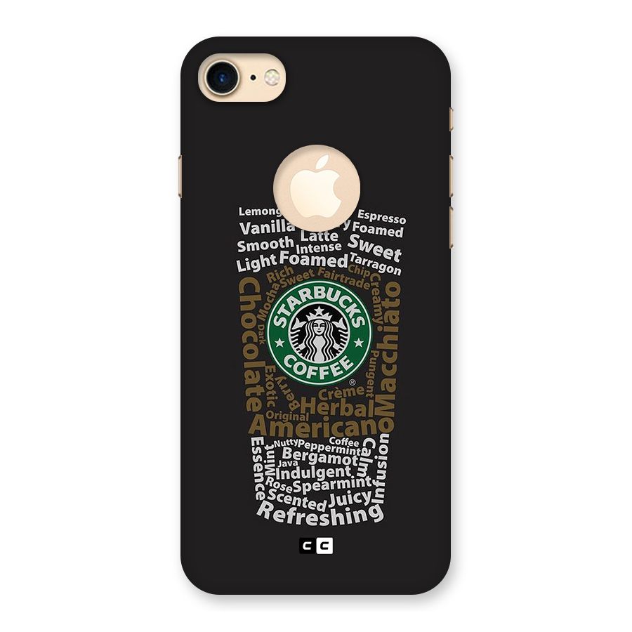 Glass StarBucks Back Case for iPhone 7 Logo Cut