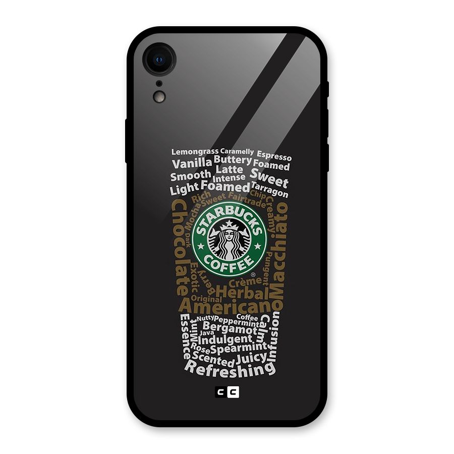 Glass StarBucks Glass Back Case for iPhone XR