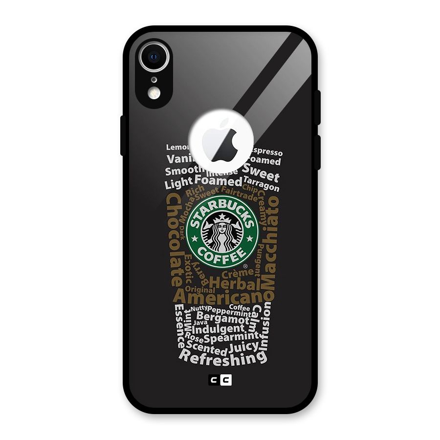Glass StarBucks Glass Back Case for iPhone XR Logo Cut
