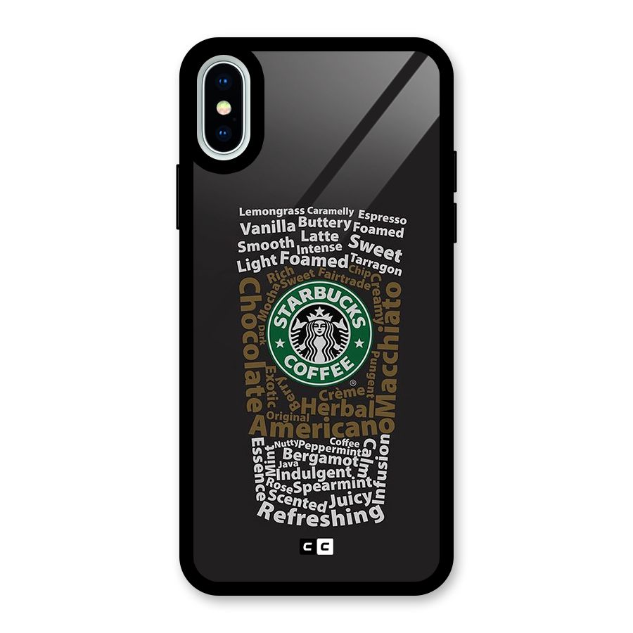 Glass StarBucks Glass Back Case for iPhone XS