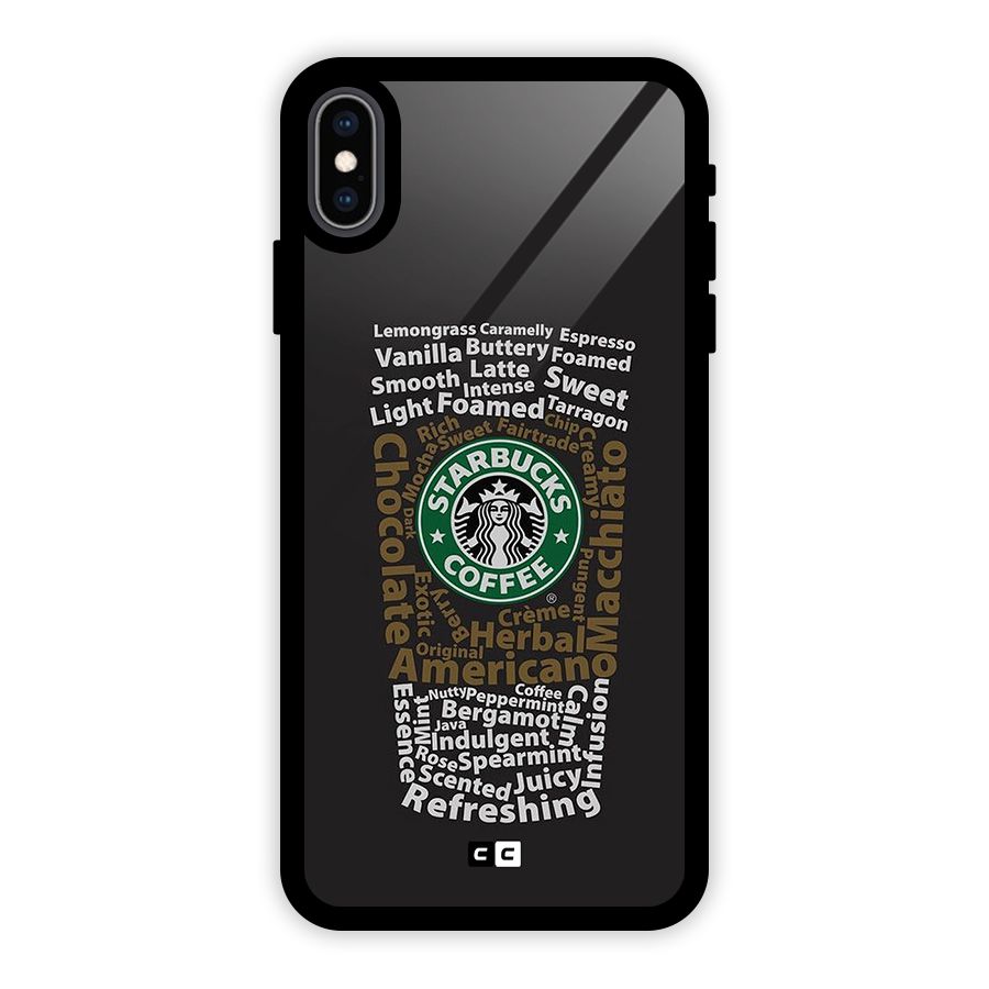 Glass StarBucks Glass Back Case for iPhone XS Max