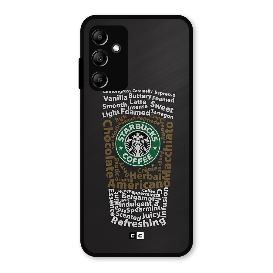 Glass StarBucks Metal Back Case for Galaxy A14 5G
