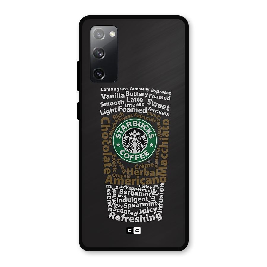 Glass StarBucks Metal Back Case for Galaxy S20 FE 5G