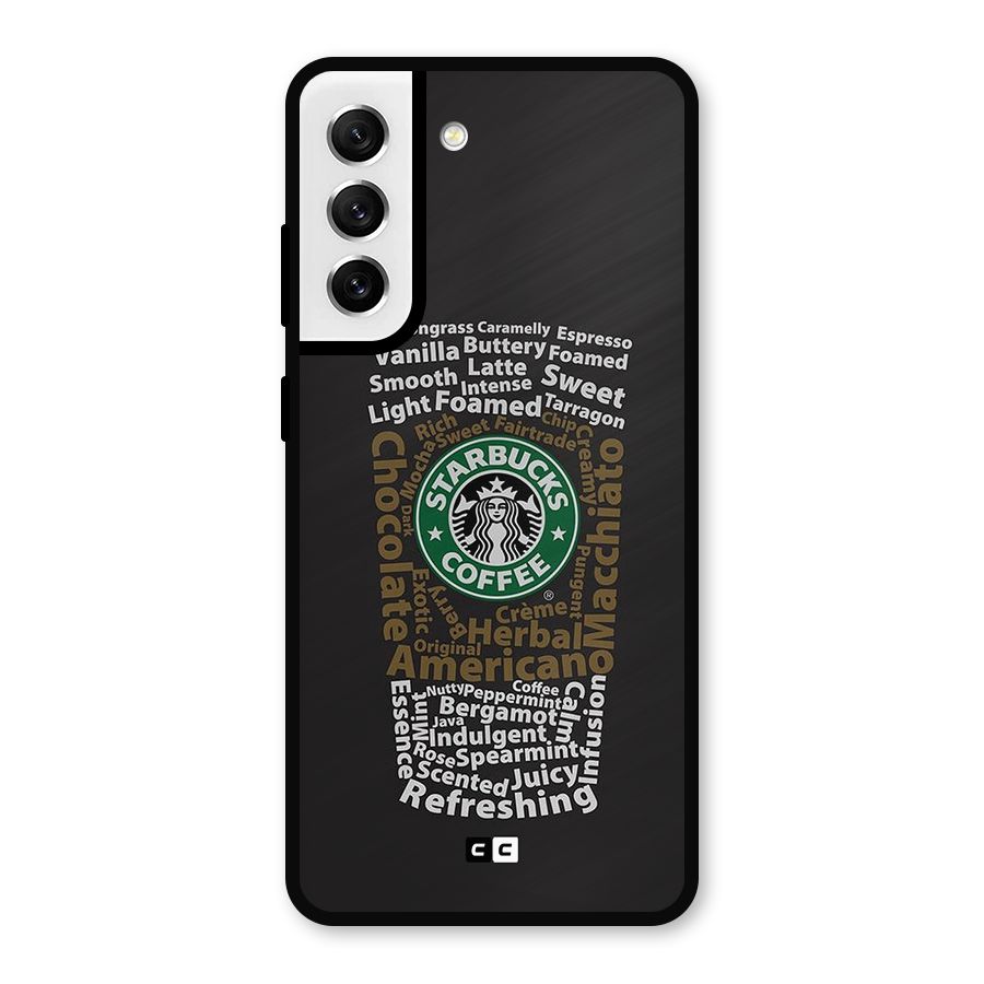 Glass StarBucks Metal Back Case for Galaxy S21 FE 5G