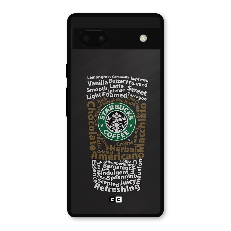 Glass StarBucks Metal Back Case for Google Pixel 6a