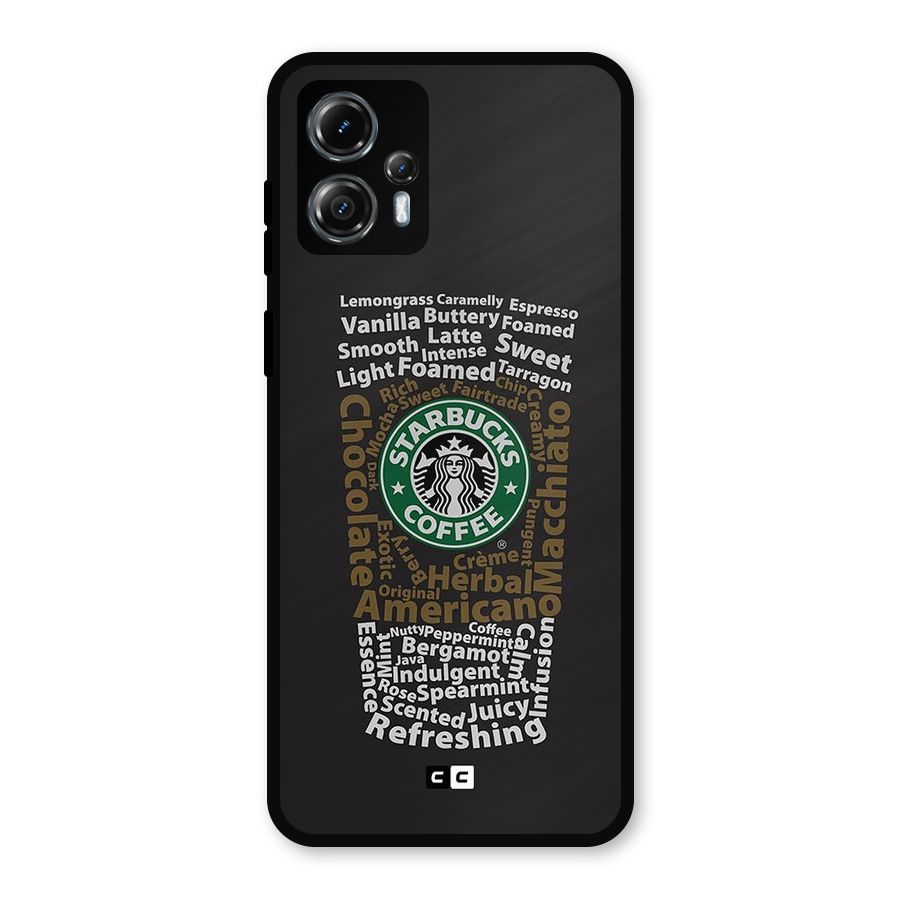 Glass StarBucks Metal Back Case for Moto G13