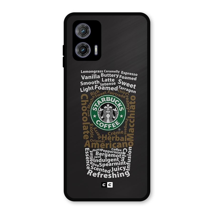 Glass StarBucks Metal Back Case for Moto G73