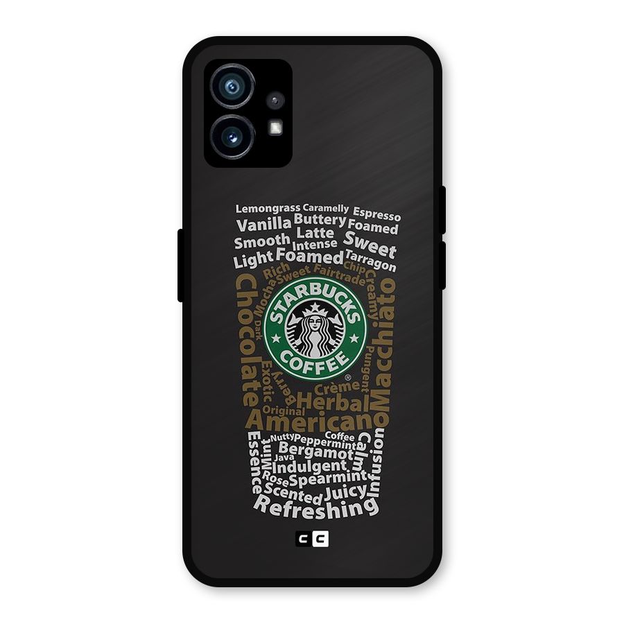 Glass StarBucks Metal Back Case for Nothing Phone 1