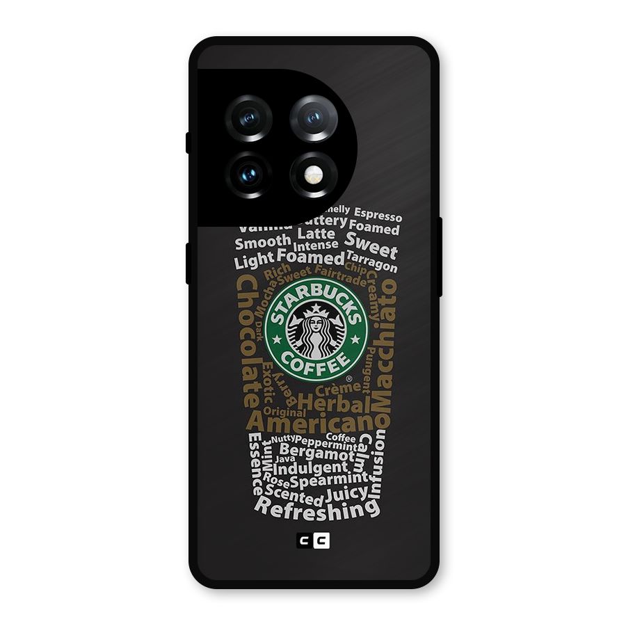 Glass StarBucks Metal Back Case for OnePlus 11