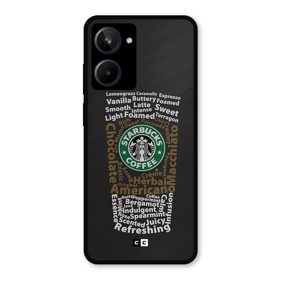 Glass StarBucks Metal Back Case for Realme 10
