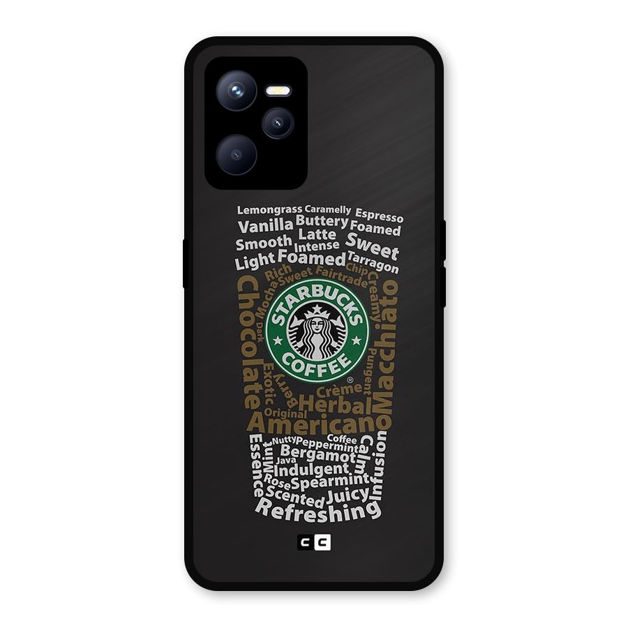 Glass StarBucks Metal Back Case for Realme C35