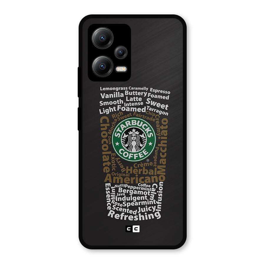 Glass StarBucks Metal Back Case for Redmi Note 12 5G