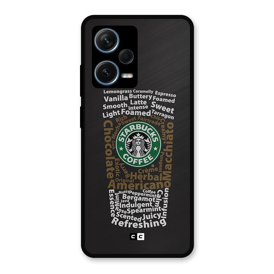 Glass StarBucks Metal Back Case for Redmi Note 12 Pro Plus 5G