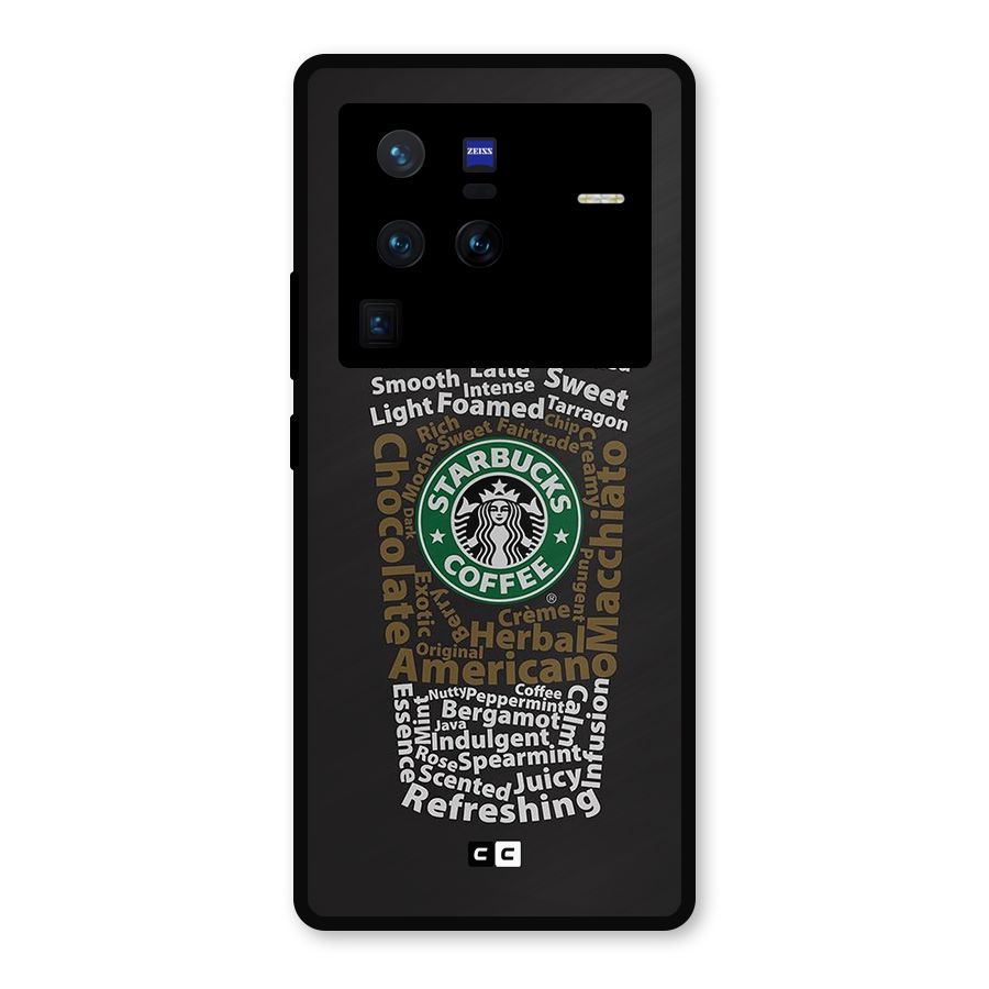 Glass StarBucks Metal Back Case for Vivo X80 Pro