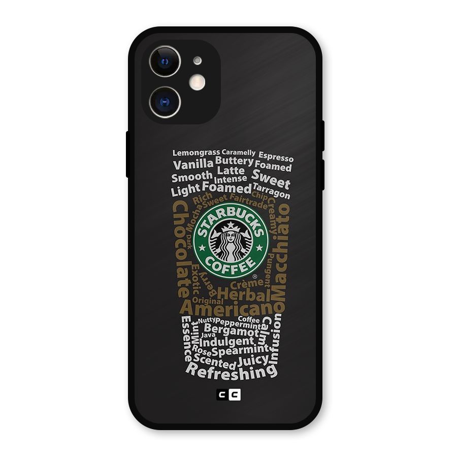 Glass StarBucks Metal Back Case for iPhone 12