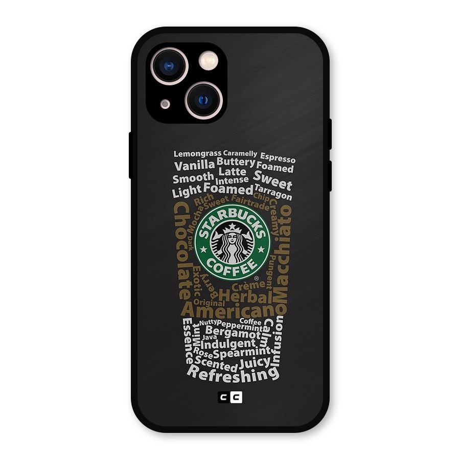 Glass StarBucks Metal Back Case for iPhone 13