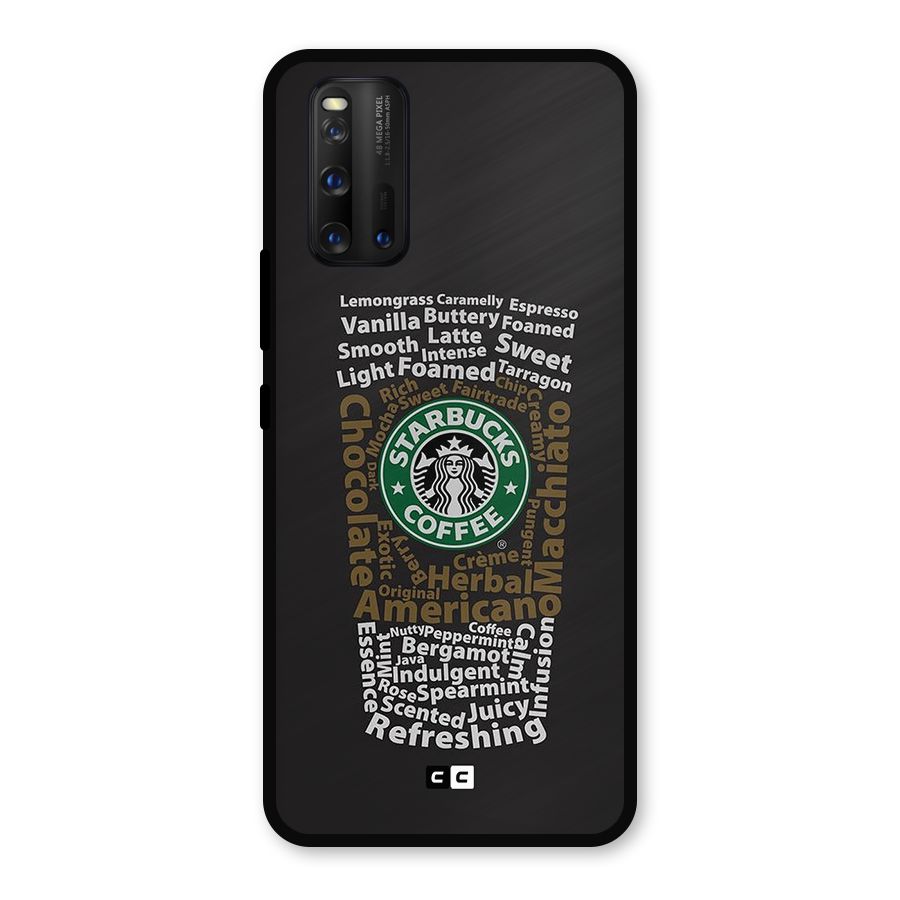 Glass StarBucks Metal Back Case for iQOO 3