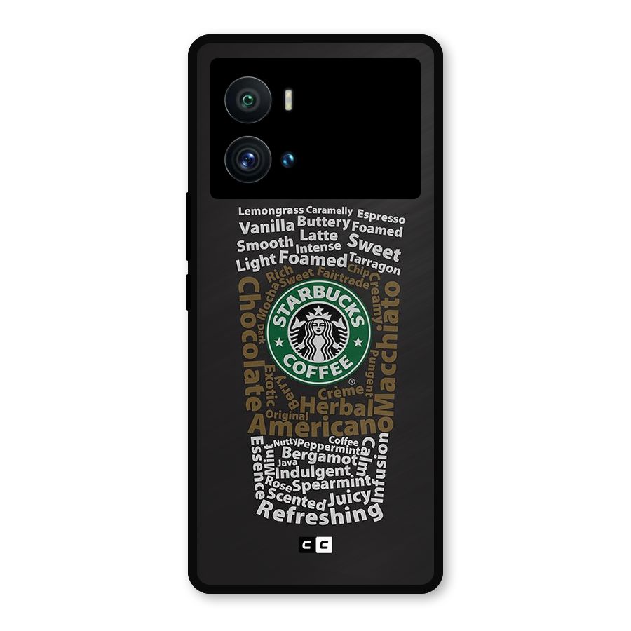Glass StarBucks Metal Back Case for iQOO 9 Pro