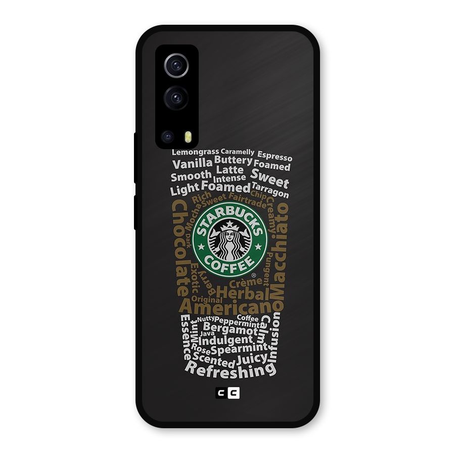 Glass StarBucks Metal Back Case for iQOO Z3