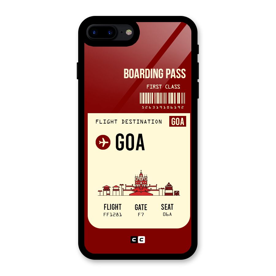 Goa Boarding Pass Glass Back Case for iPhone 7 Plus