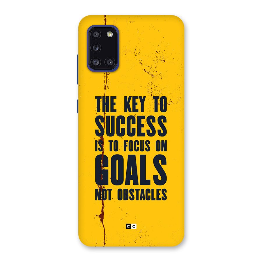 Goals Not Obstacles Back Case for Galaxy A31