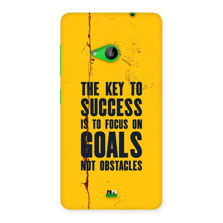 Goals Not Obstacles Back Case for Lumia 535