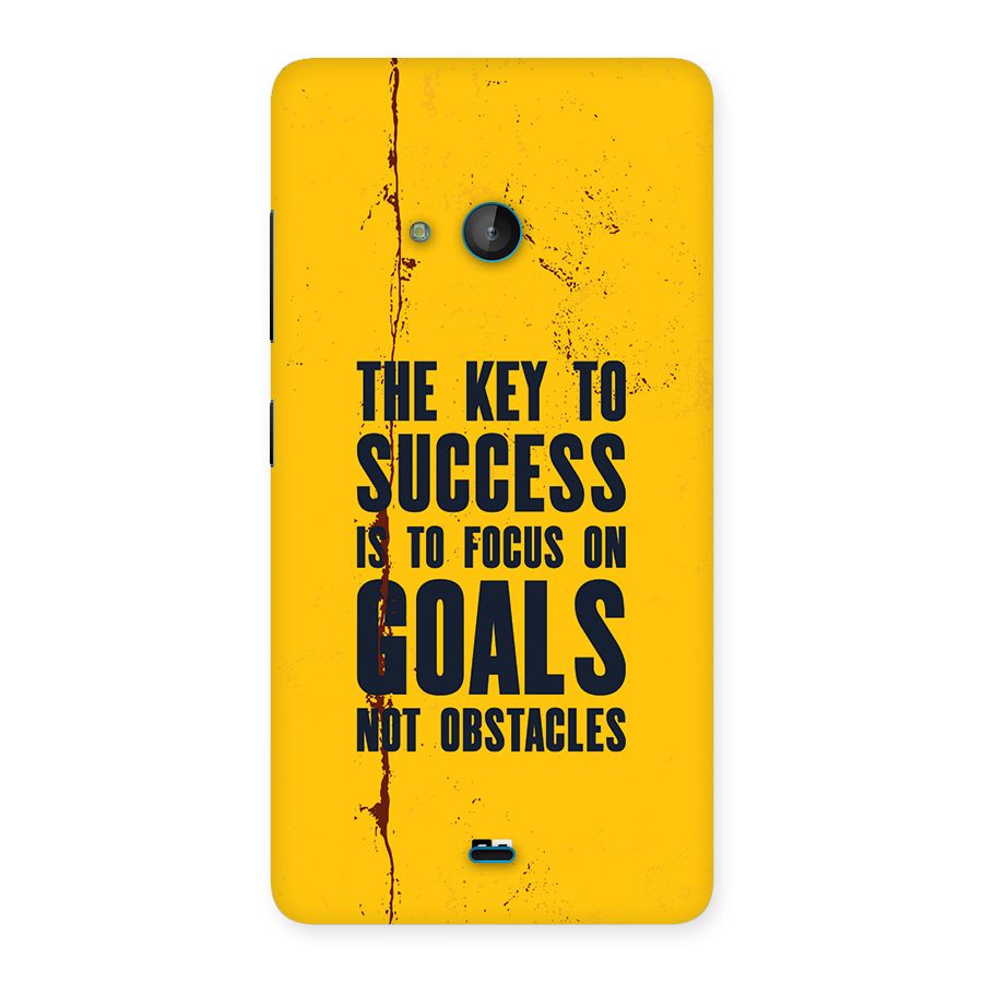 Goals Not Obstacles Back Case for Lumia 540