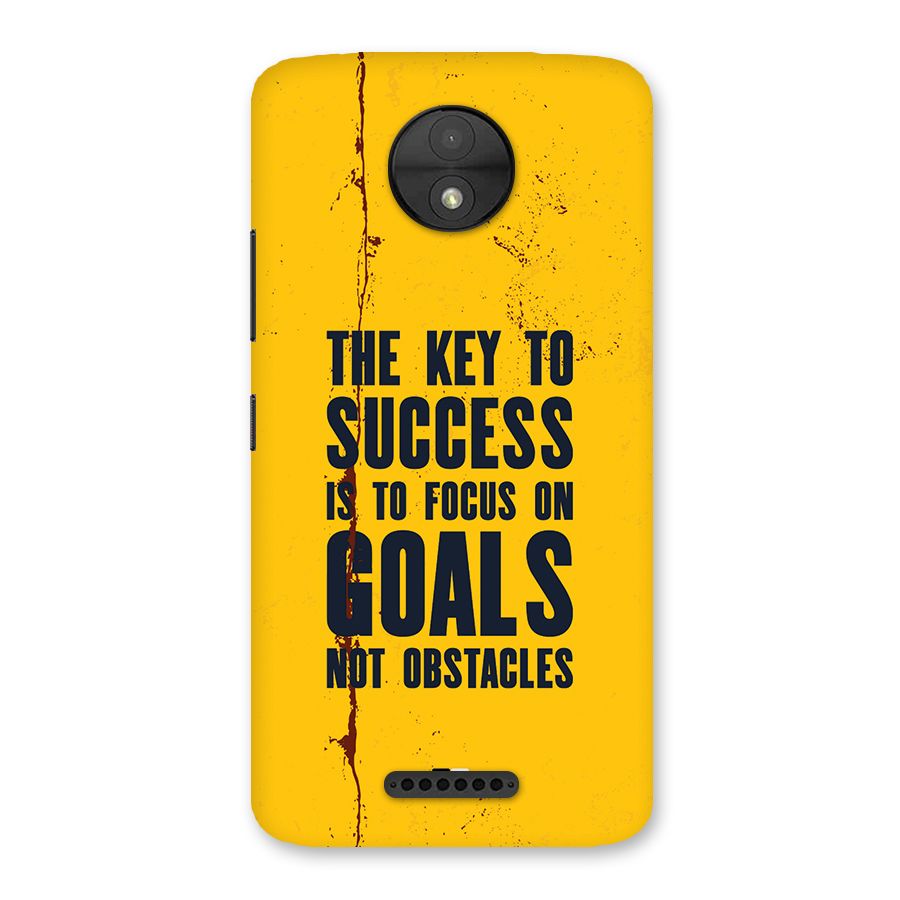 Goals Not Obstacles Back Case for Moto C