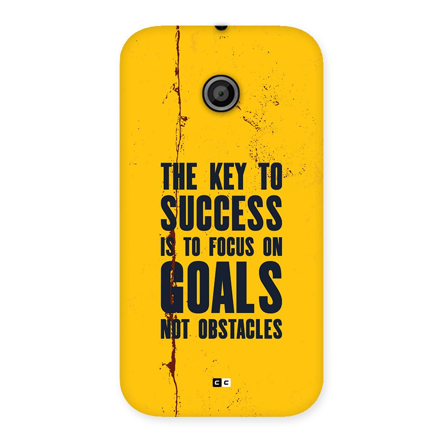 Goals Not Obstacles Back Case for Moto E