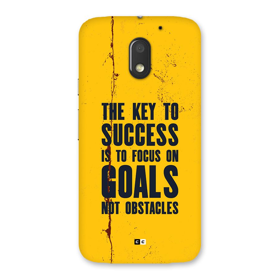 Goals Not Obstacles Back Case for Moto E3 Power