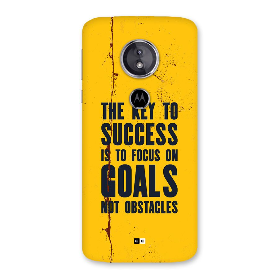 Goals Not Obstacles Back Case for Moto E5