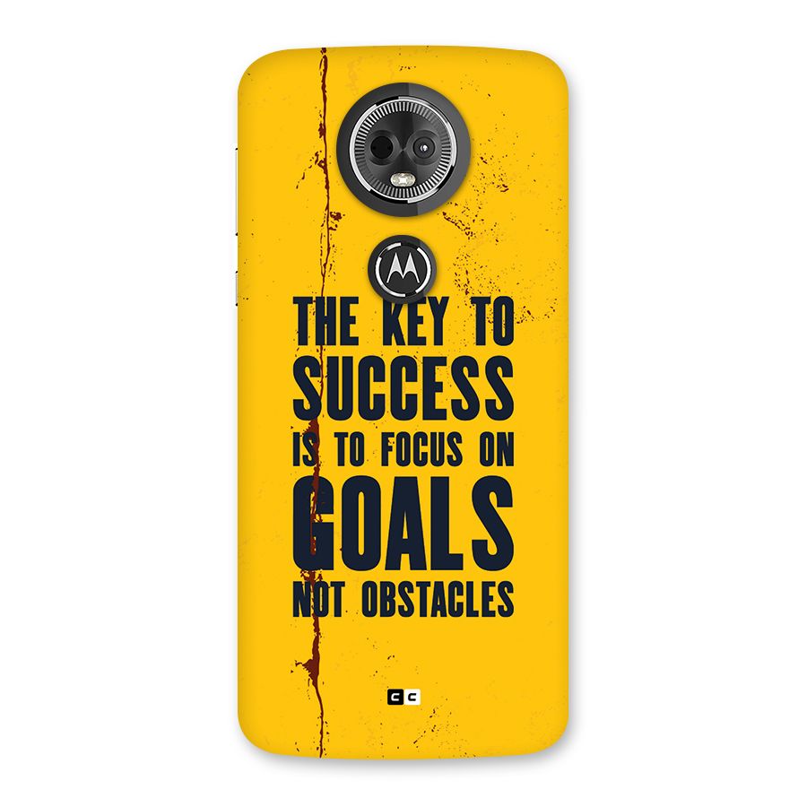 Goals Not Obstacles Back Case for Moto E5 Plus